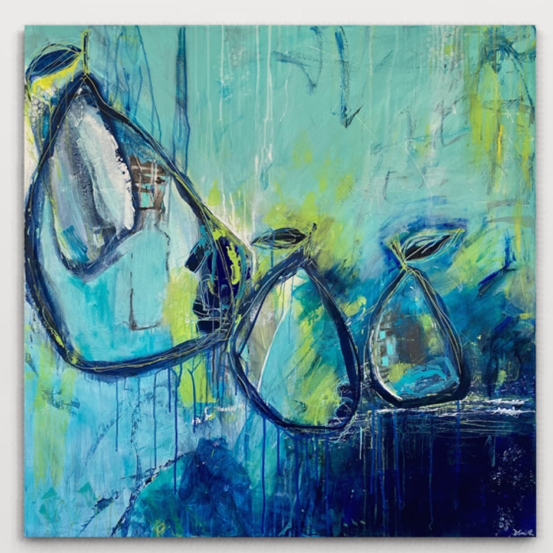 Three’s a Pear - 100x100cm