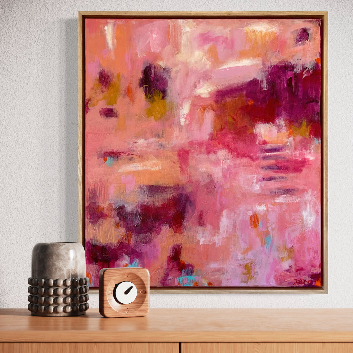 Peachy Keen - 61x69cm FRAMED