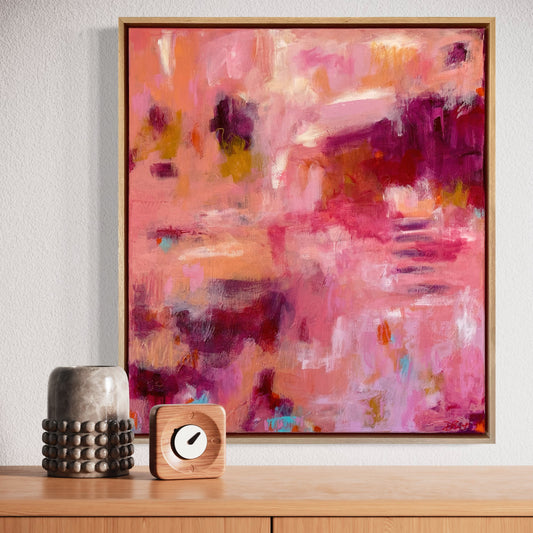 Peachy Keen - 61x69cm FRAMED