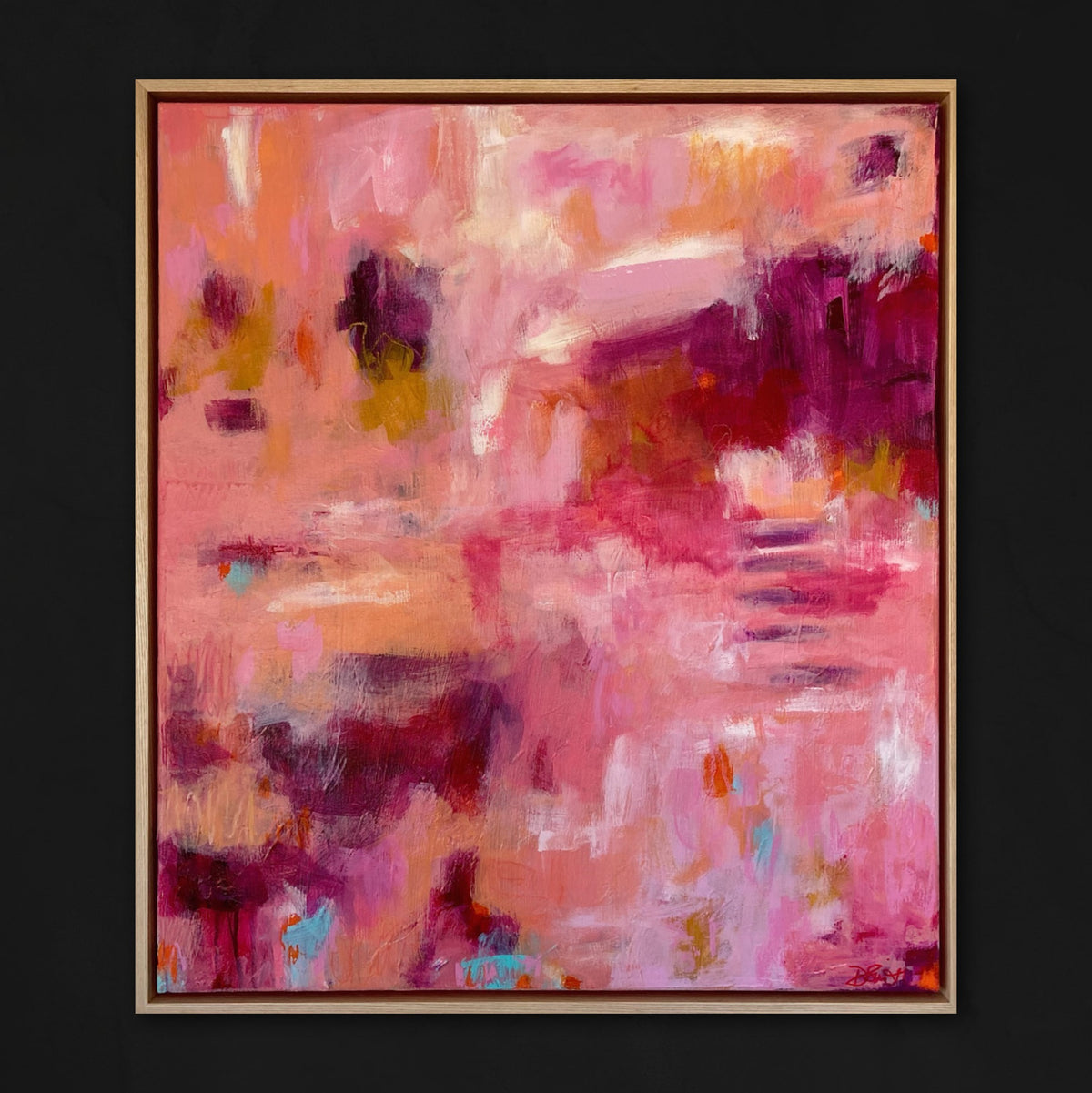 Peachy Keen - 61x69cm FRAMED